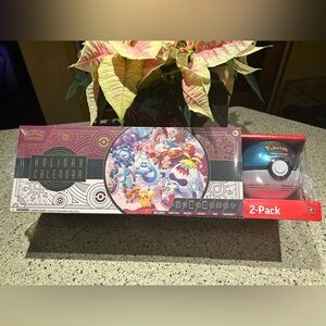 NWT-Pokémon TCG Holiday Calendar+ Poke Ball Tin 2-pack NEW SEALED